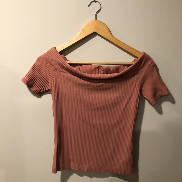 Off Shoulder Ribbed Top - Picture 1 of 2